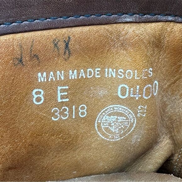 CHIPPEWA Boots Vintage Brown Leather Lace up Size 8 E - Picture 4 of 16